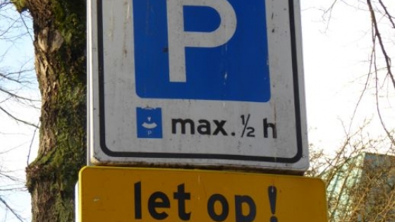 verkeersbord kort parkeren